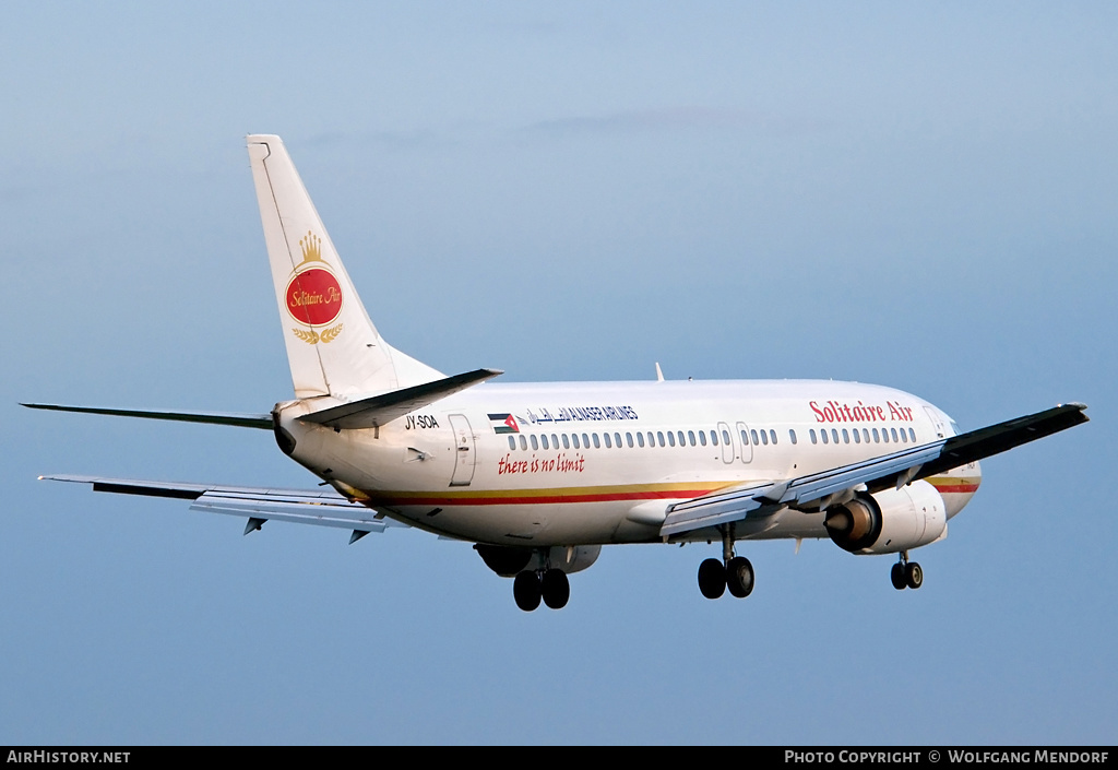 Aircraft Photo of JY-SOA | Boeing 737-4Q8 | Solitaire Air | AirHistory.net #550023