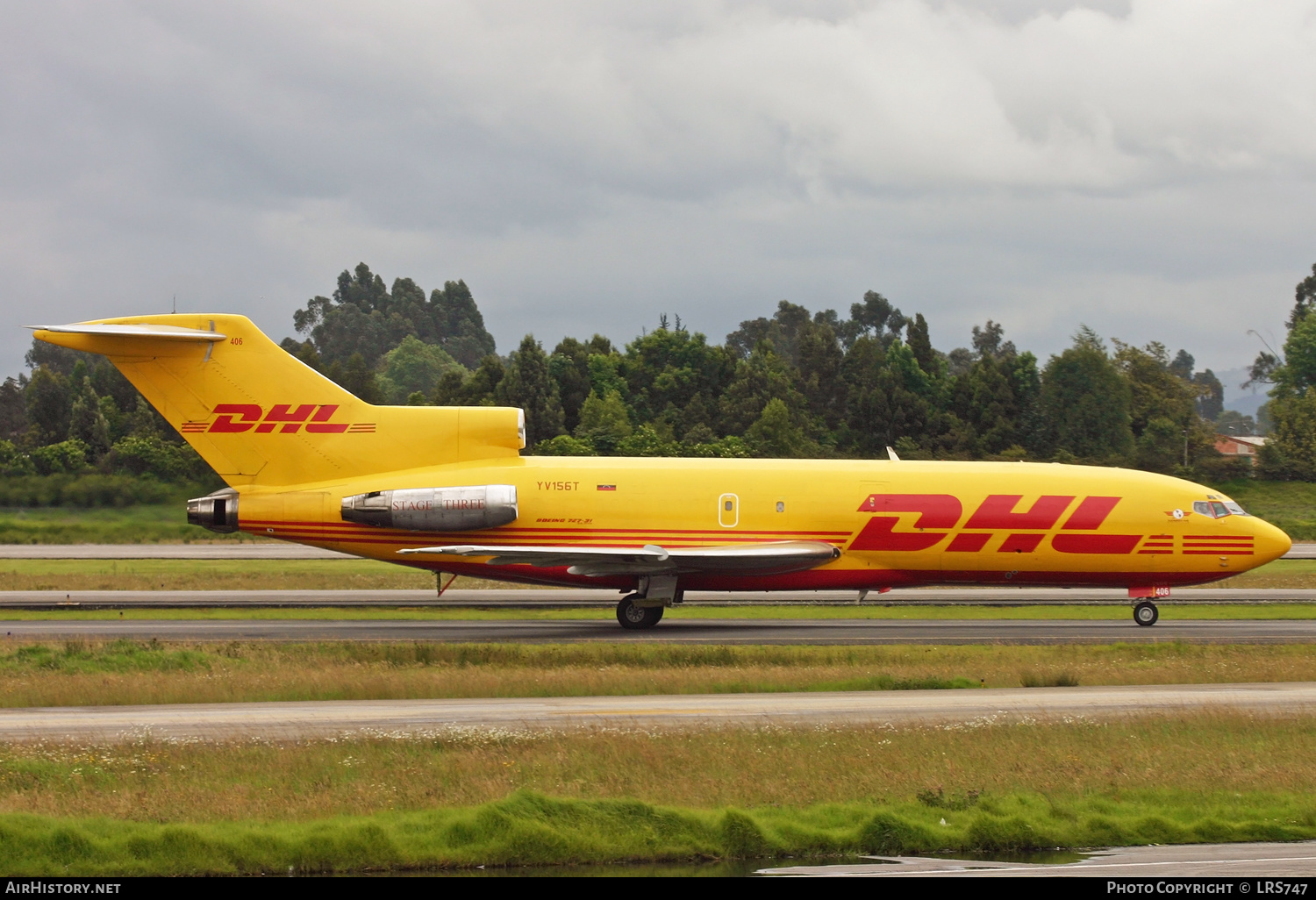 Aircraft Photo of YV156T | Boeing 727-31(F) | DHL International | AirHistory.net #550090