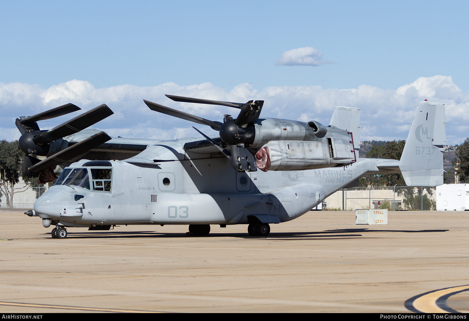 Aircraft Photo of 166737 | Bell-Boeing MV-22B Osprey | USA - Marines | AirHistory.net #550135