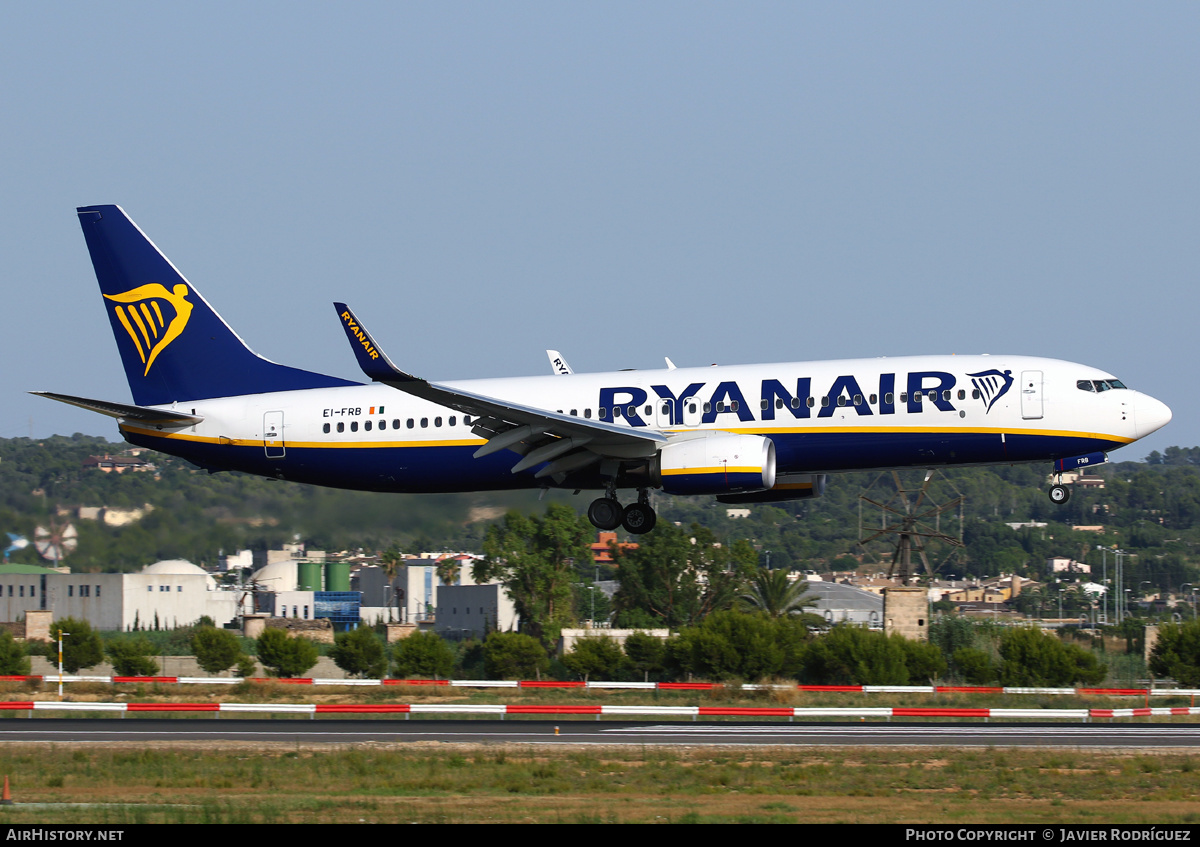 Aircraft Photo of EI-FRB | Boeing 737-8AS | Ryanair | AirHistory.net #550207