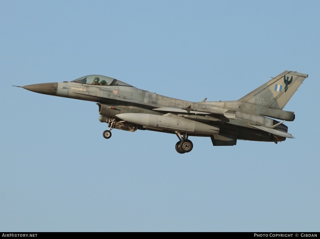 Aircraft Photo of 075 | Lockheed Martin F-16CJ Fighting Falcon | Greece - Air Force | AirHistory.net #550235