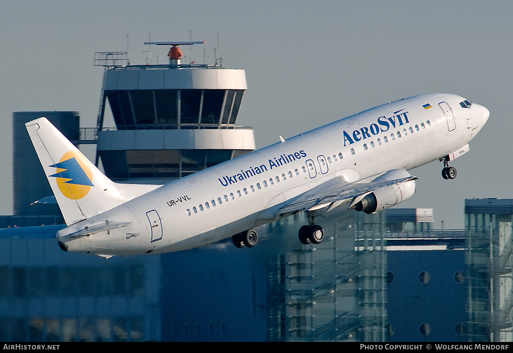 Aircraft Photo of UR-VVL | Boeing 737-448 | AeroSvit Ukrainian Airlines | AirHistory.net #550277