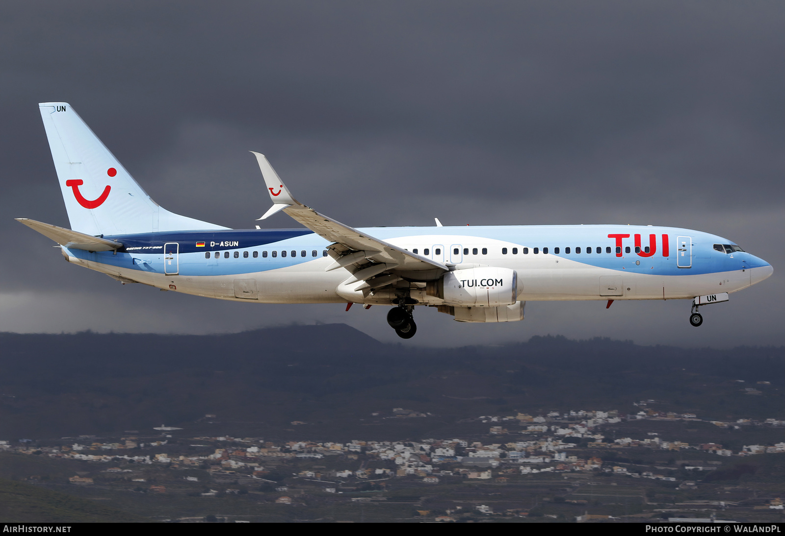 Aircraft Photo of D-ASUN | Boeing 737-8BK | TUI | AirHistory.net #550282