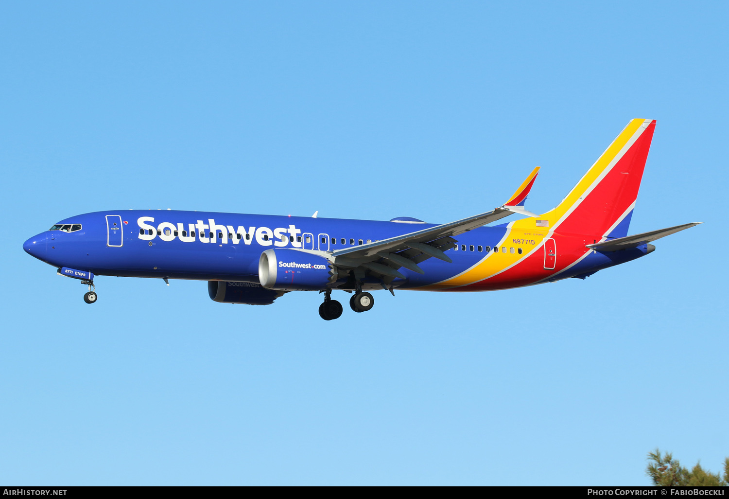 Aircraft Photo of N8771D | Boeing 737-8 Max 8 | Southwest Airlines | AirHistory.net #550340