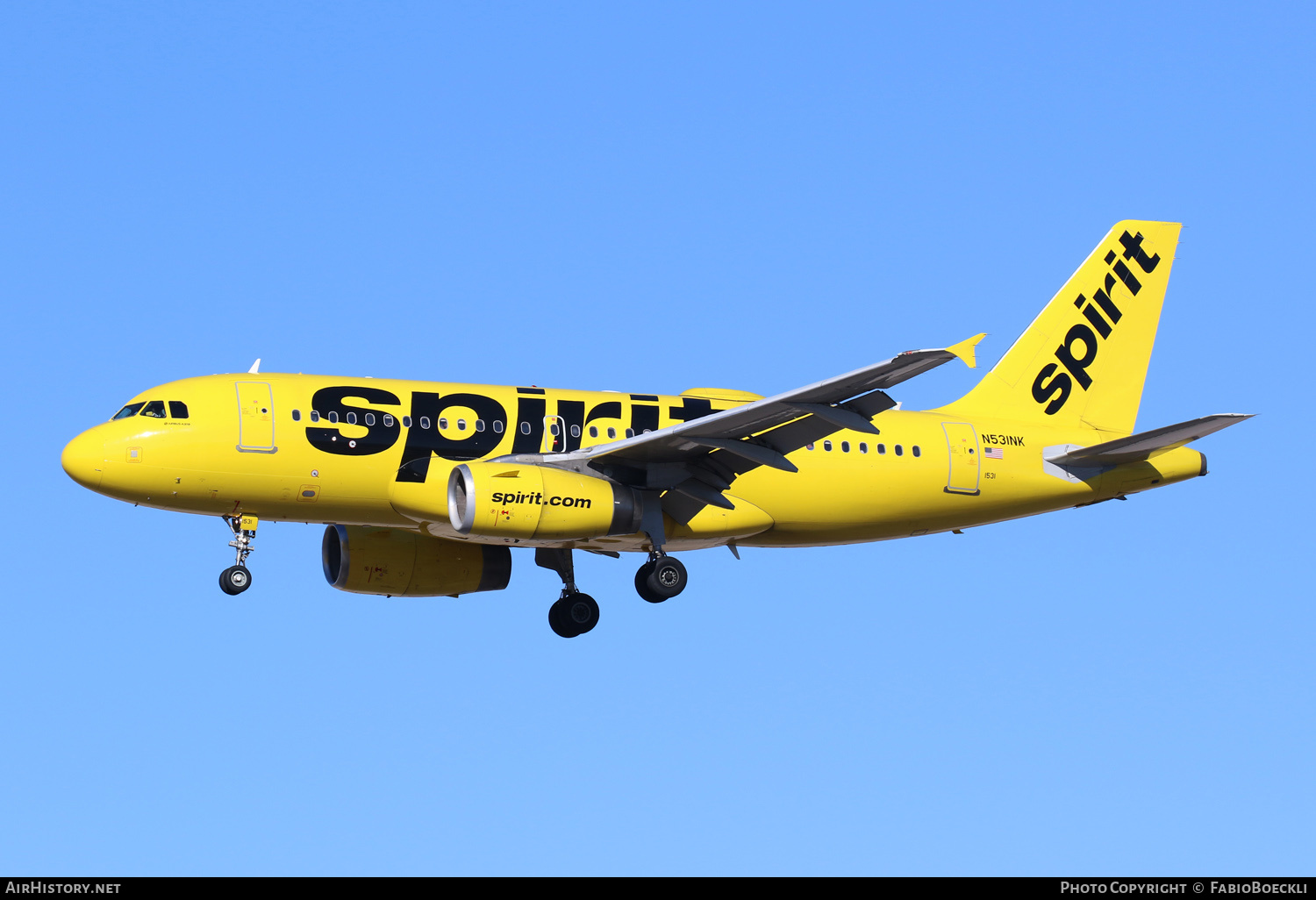 Aircraft Photo of N531NK | Airbus A319-132 | Spirit Airlines | AirHistory.net #550343