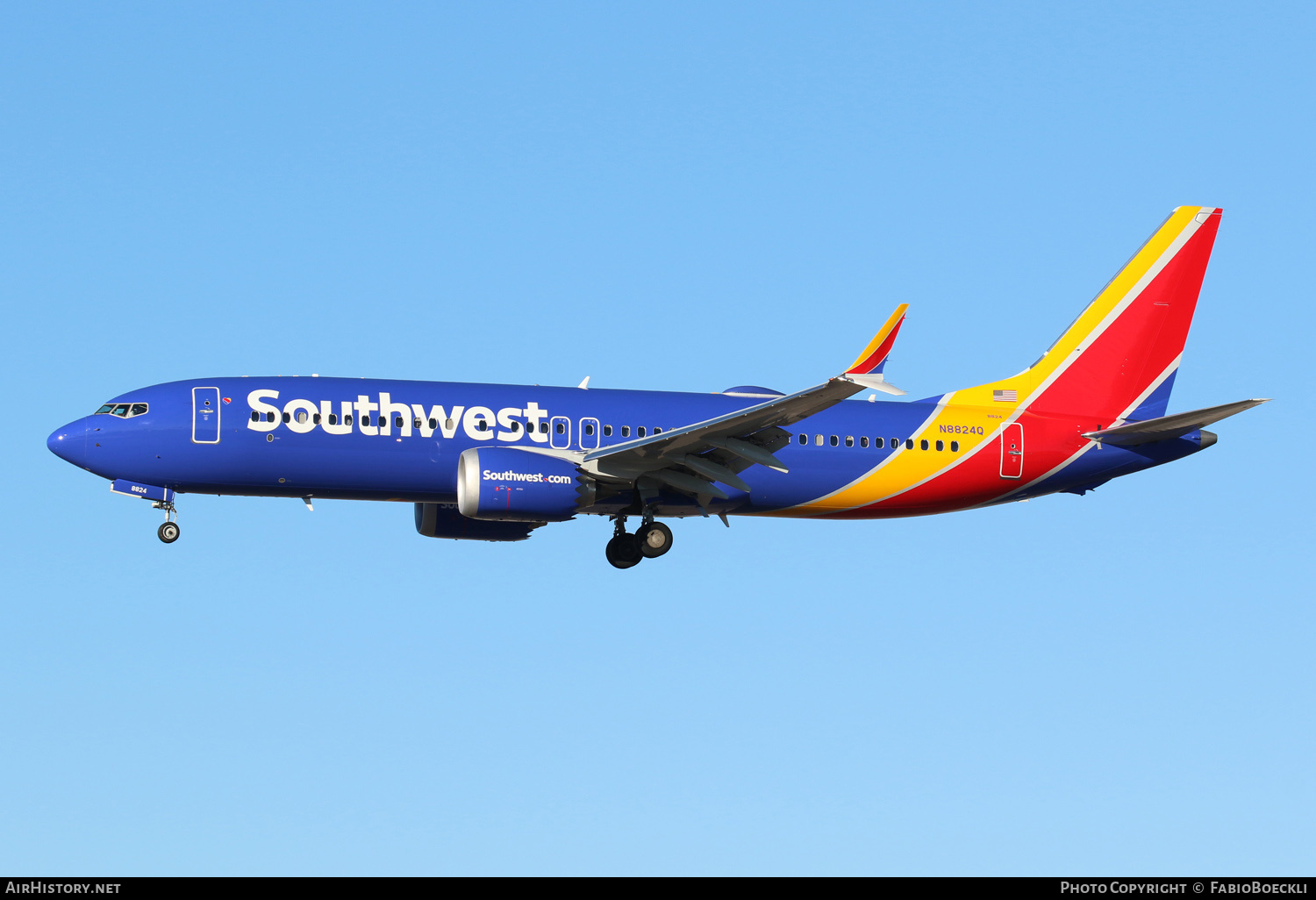 Aircraft Photo of N8824Q | Boeing 737-8 Max 8 | Southwest Airlines | AirHistory.net #550353