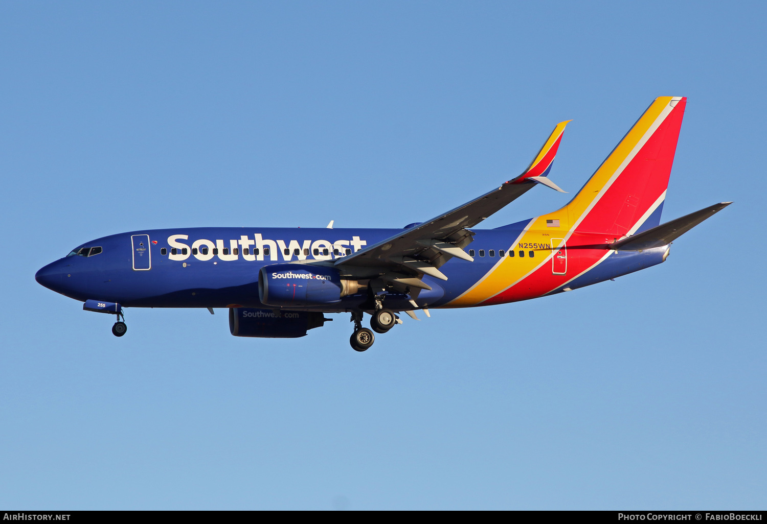 Aircraft Photo of N255WN | Boeing 737-7H4 | Southwest Airlines | AirHistory.net #550364