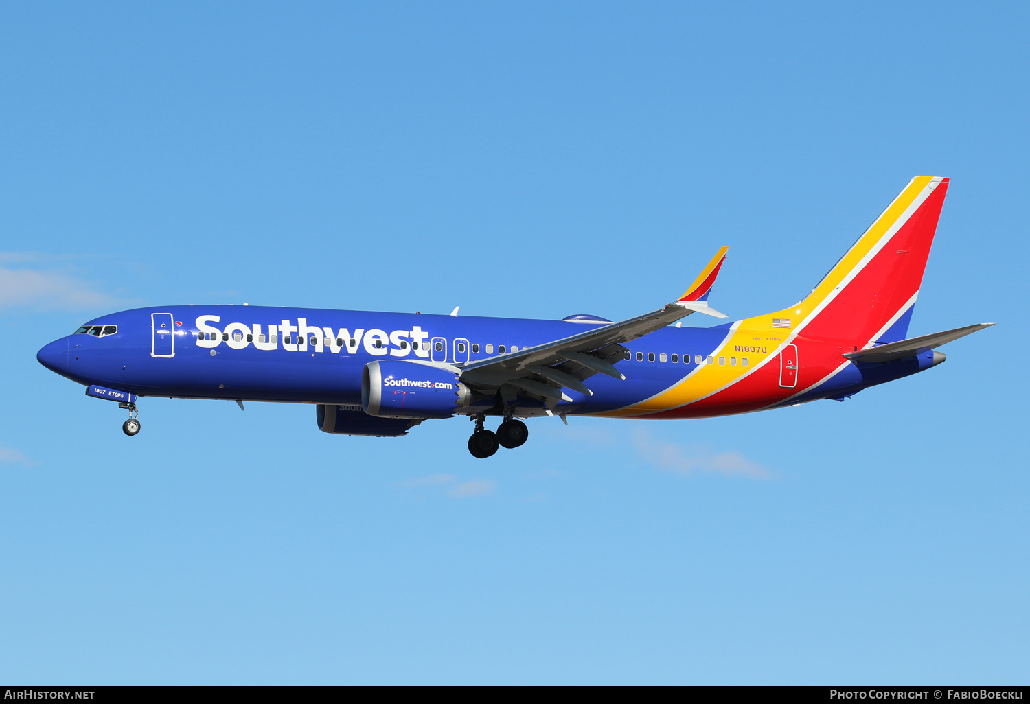 Aircraft Photo of N1807U | Boeing 737-8 Max 8 | Southwest Airlines | AirHistory.net #550413