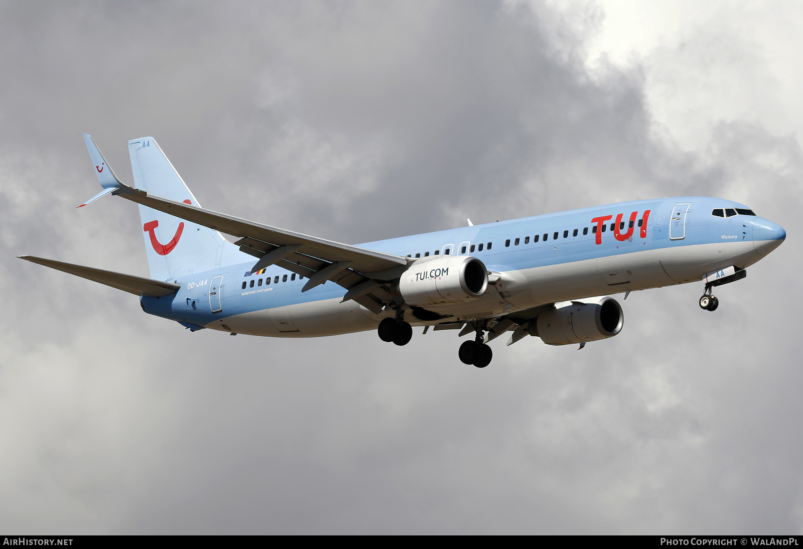 Aircraft Photo of OO-JAA | Boeing 737-8BK | TUI | AirHistory.net #550442