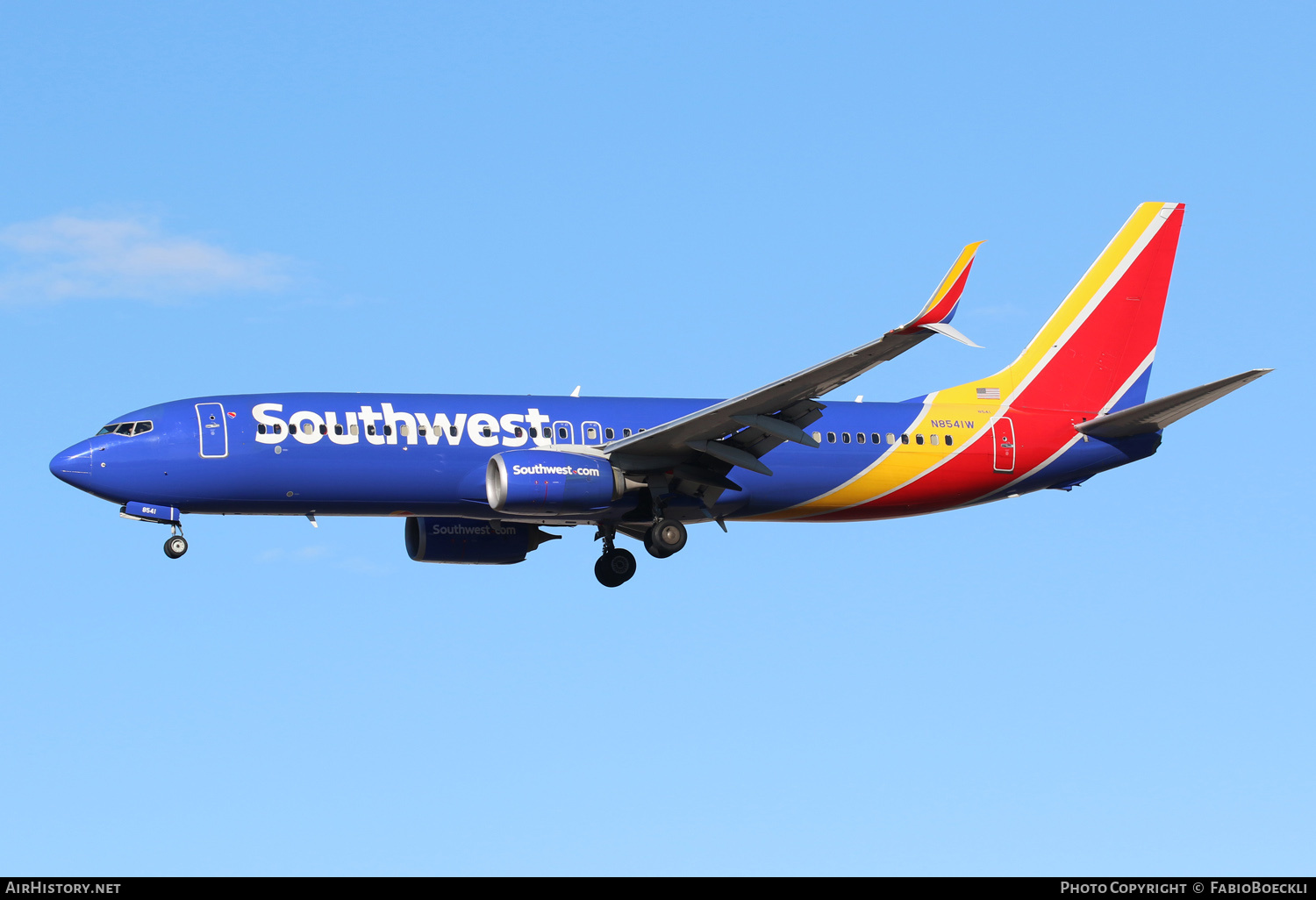 Aircraft Photo of N8541W | Boeing 737-800 | Southwest Airlines | AirHistory.net #550444