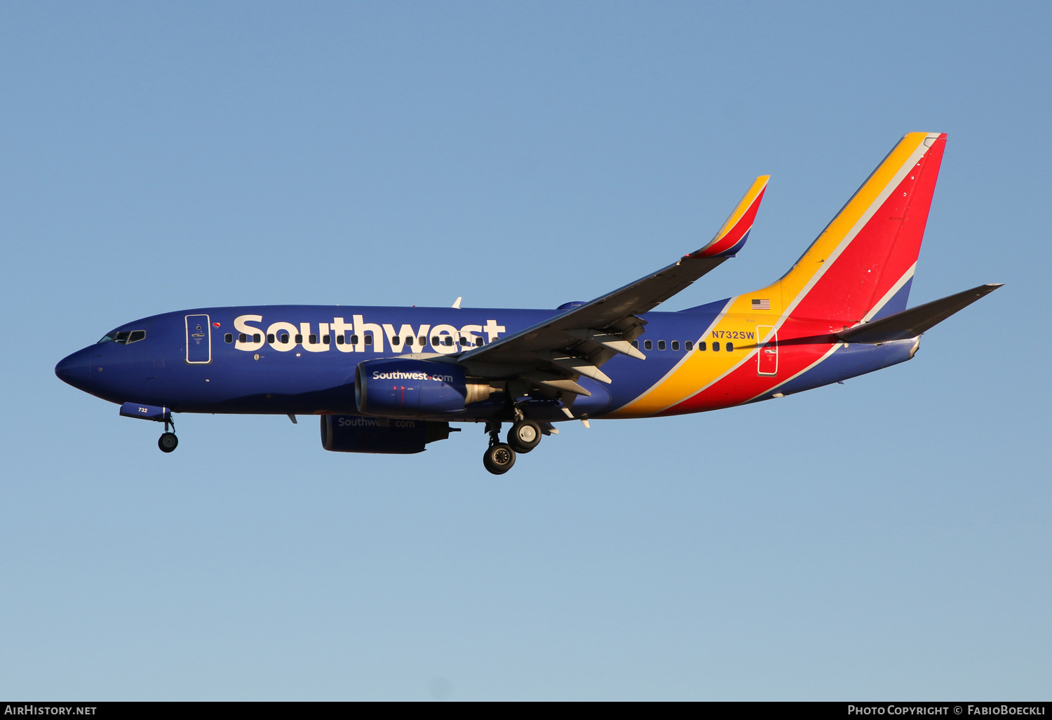 Aircraft Photo of N732SW | Boeing 737-7H4 | Southwest Airlines | AirHistory.net #550531