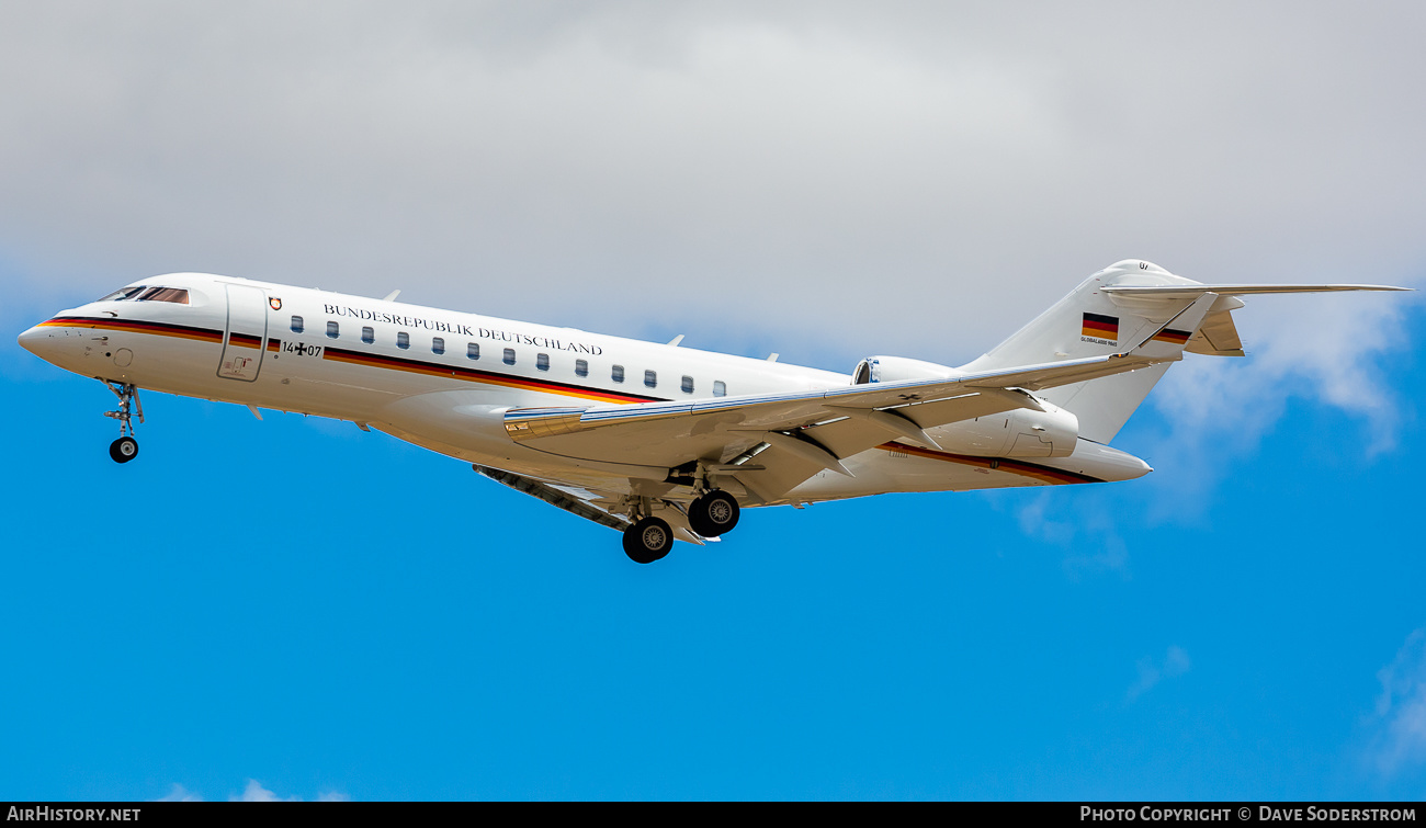 Aircraft Photo of 1407 | Bombardier Global 6000 (BD-700-1A10) | Germany - Air Force | AirHistory.net #550569