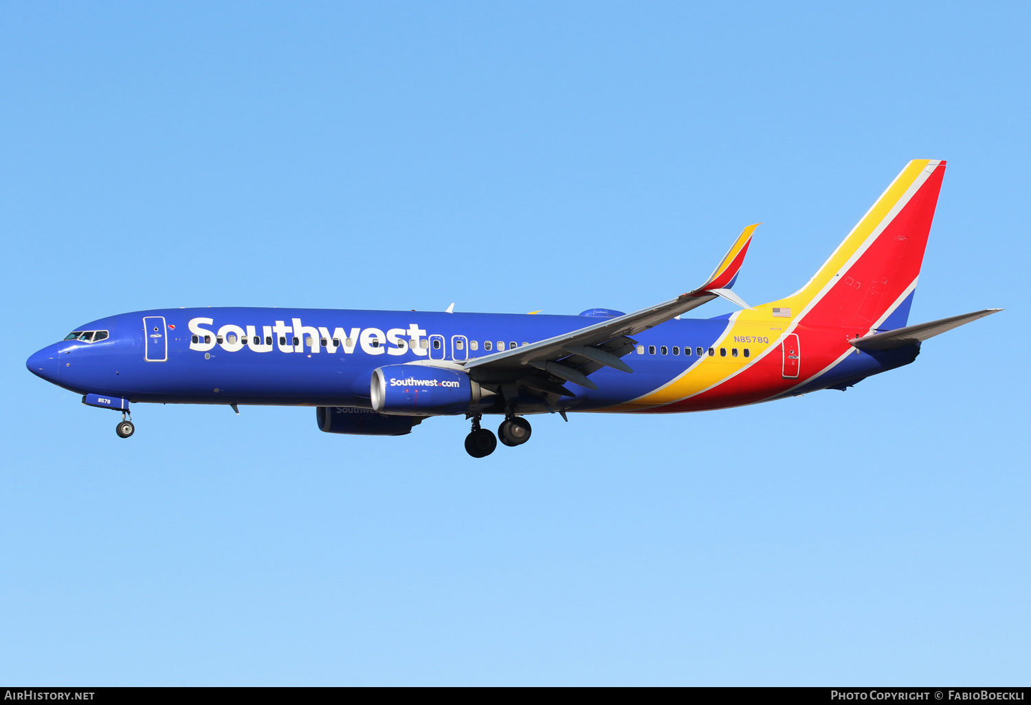Aircraft Photo of N8578Q | Boeing 737-800 | Southwest Airlines | AirHistory.net #550608
