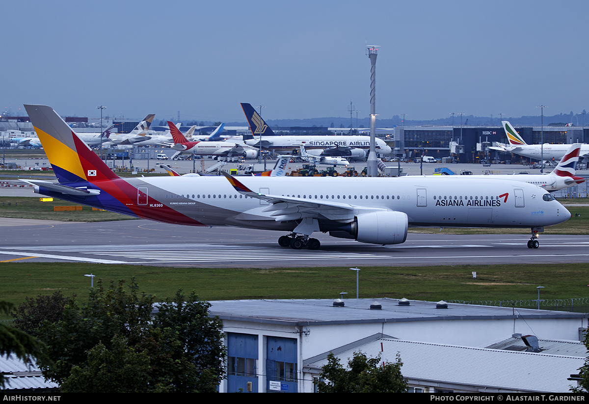 Aircraft Photo of HL8360 | Airbus A350-941 | Asiana Airlines | AirHistory.net #550622