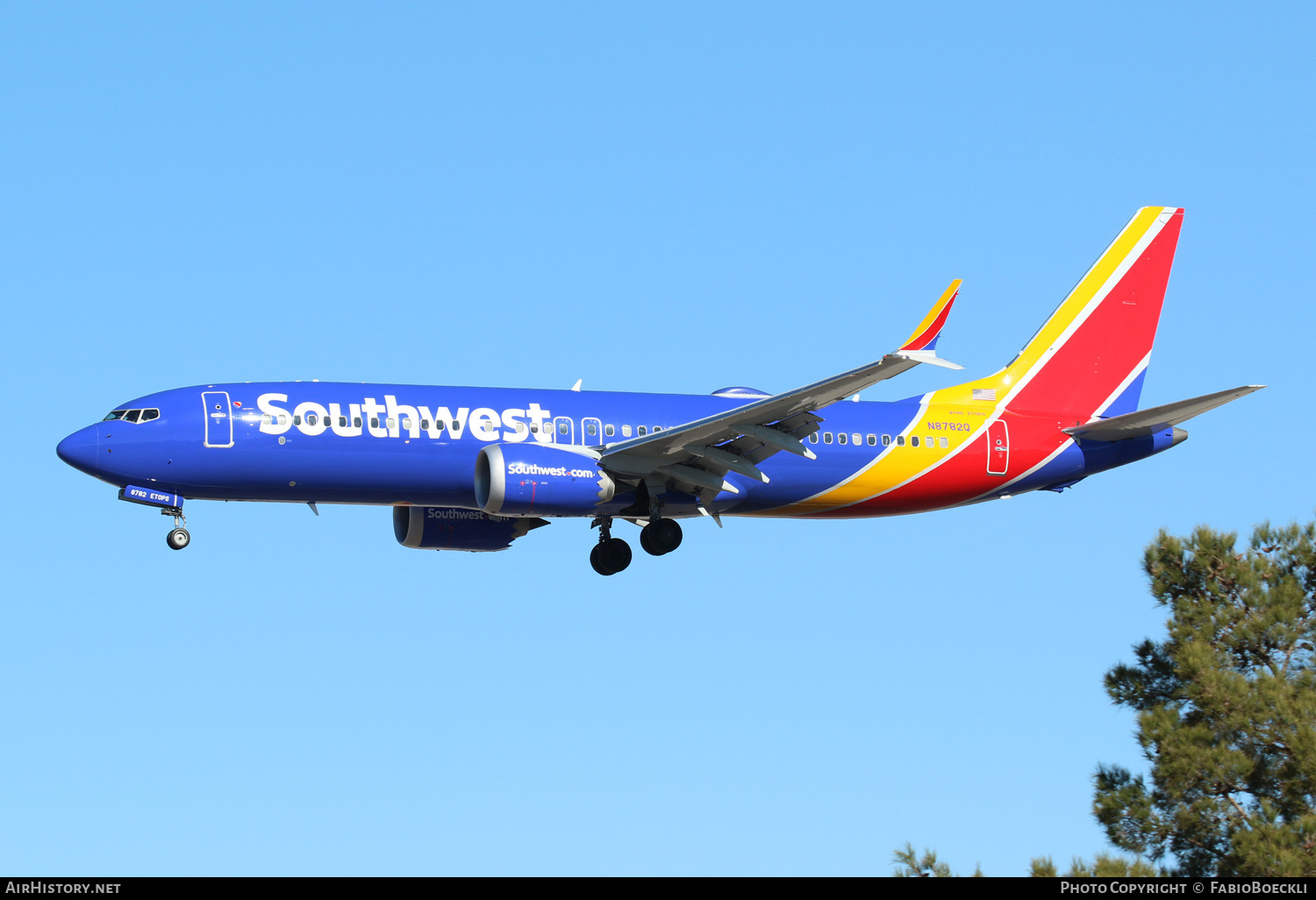 Aircraft Photo of N8782Q | Boeing 737-8 Max 8 | Southwest Airlines | AirHistory.net #550631