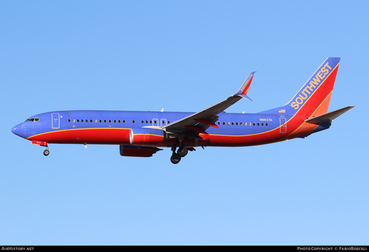 Aircraft Photo of N8637A | Boeing 737-8H4 | Southwest Airlines | AirHistory.net #550651