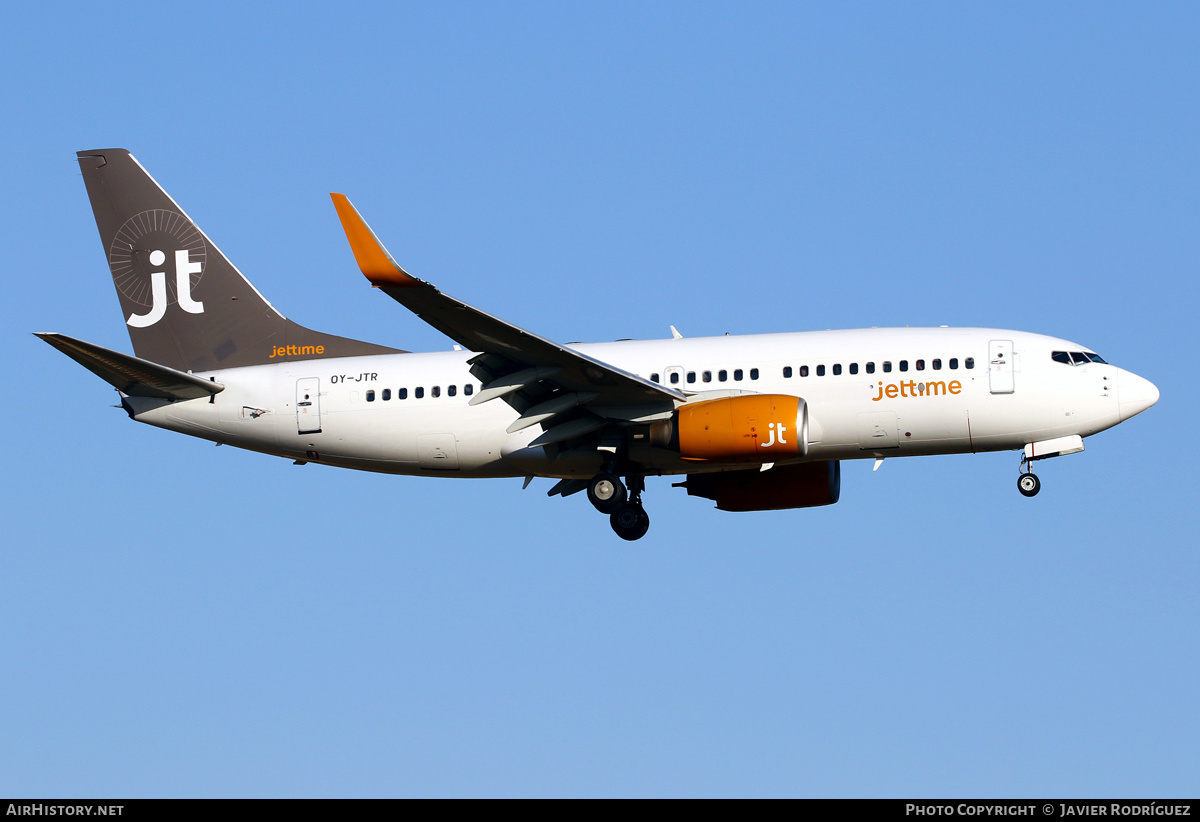 Aircraft Photo of OY-JTR | Boeing 737-73A | Jettime | AirHistory.net #550662