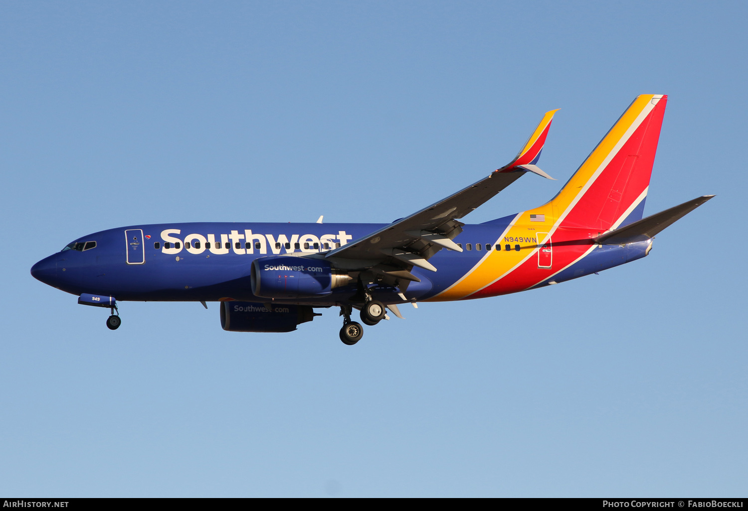 Aircraft Photo of N949WN | Boeing 737-7H4 | Southwest Airlines | AirHistory.net #550673