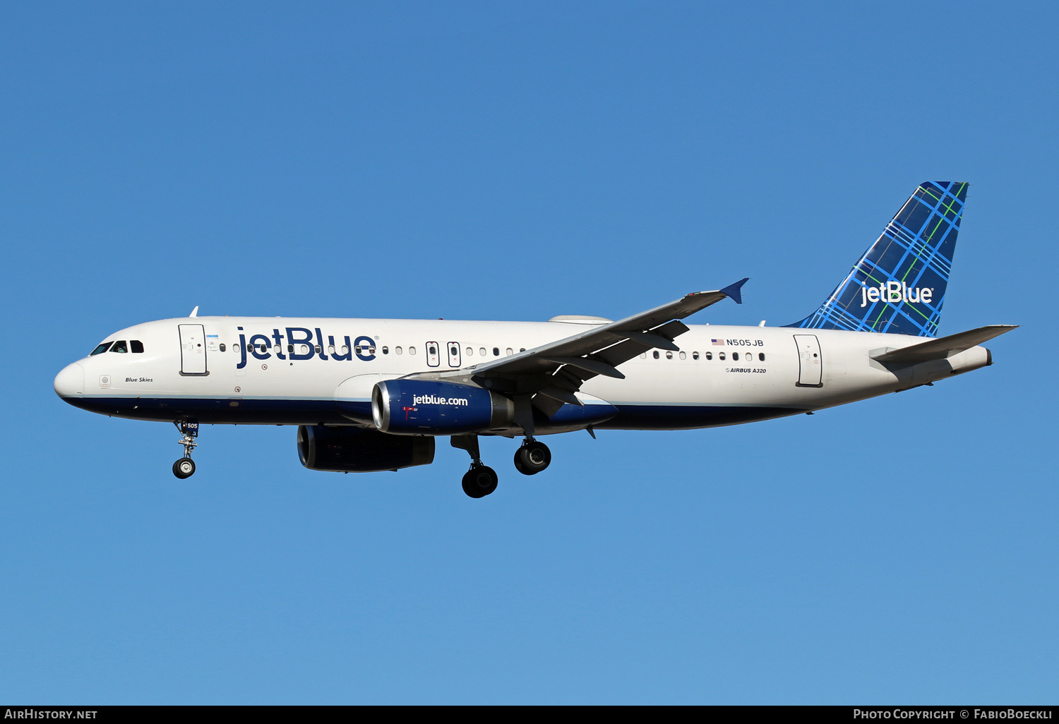 Aircraft Photo of N505JB | Airbus A320-232 | JetBlue Airways | AirHistory.net #550695