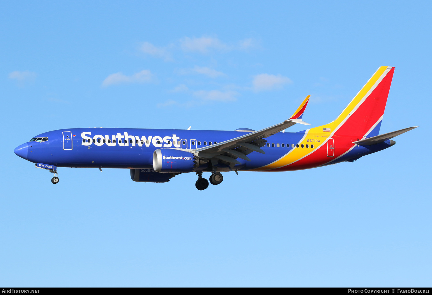 Aircraft Photo of N8725L | Boeing 737-8 Max 8 | Southwest Airlines | AirHistory.net #550696