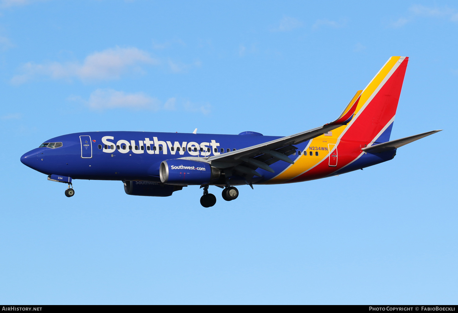 Aircraft Photo of N234WN | Boeing 737-7H4 | Southwest Airlines | AirHistory.net #550714