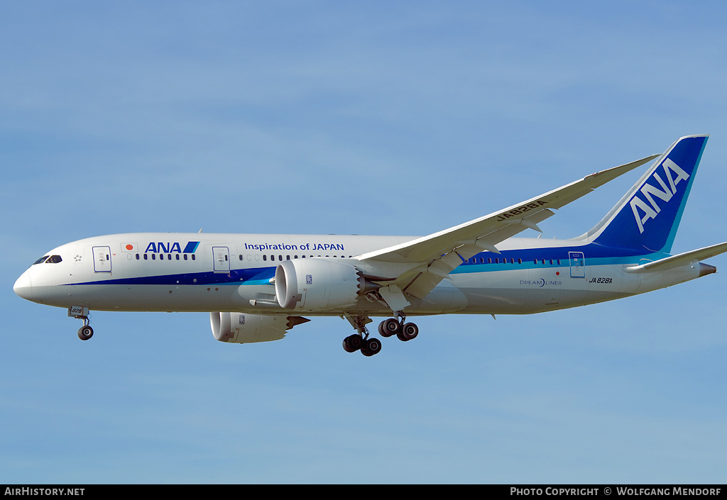Aircraft Photo of JA828A | Boeing 787-8 Dreamliner | All Nippon Airways - ANA | AirHistory.net #550719
