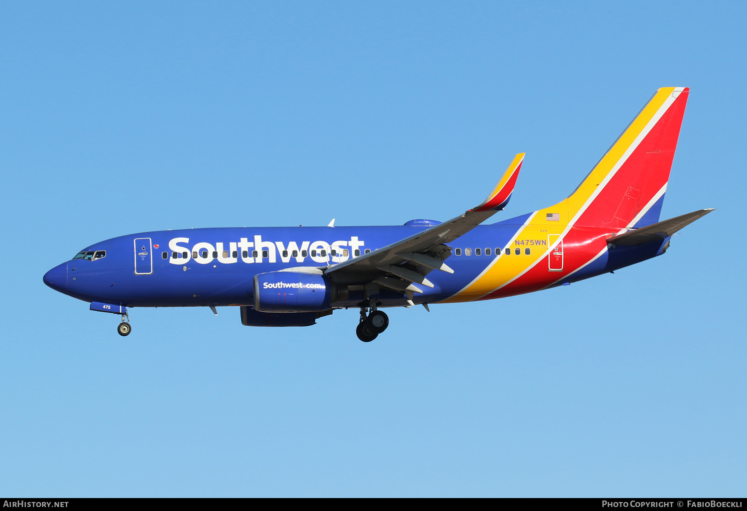 Aircraft Photo of N475WN | Boeing 737-7H4 | Southwest Airlines | AirHistory.net #550740