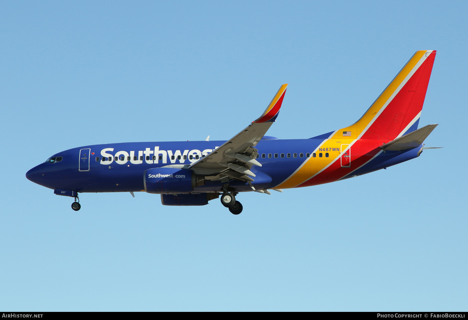 Aircraft Photo of N487WN | Boeing 737-7H4 | Southwest Airlines | AirHistory.net #550751