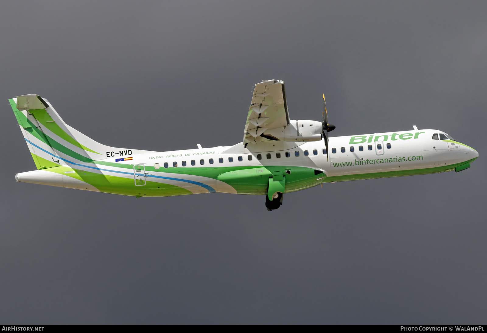 Aircraft Photo of EC-NVD | ATR ATR-72-600 (ATR-72-212A) | Binter Canarias | AirHistory.net #550762