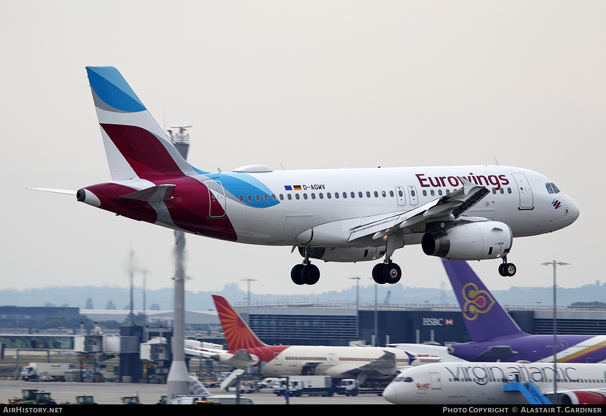 Aircraft Photo of D-AGWV | Airbus A319-132 | Eurowings | AirHistory.net #551040