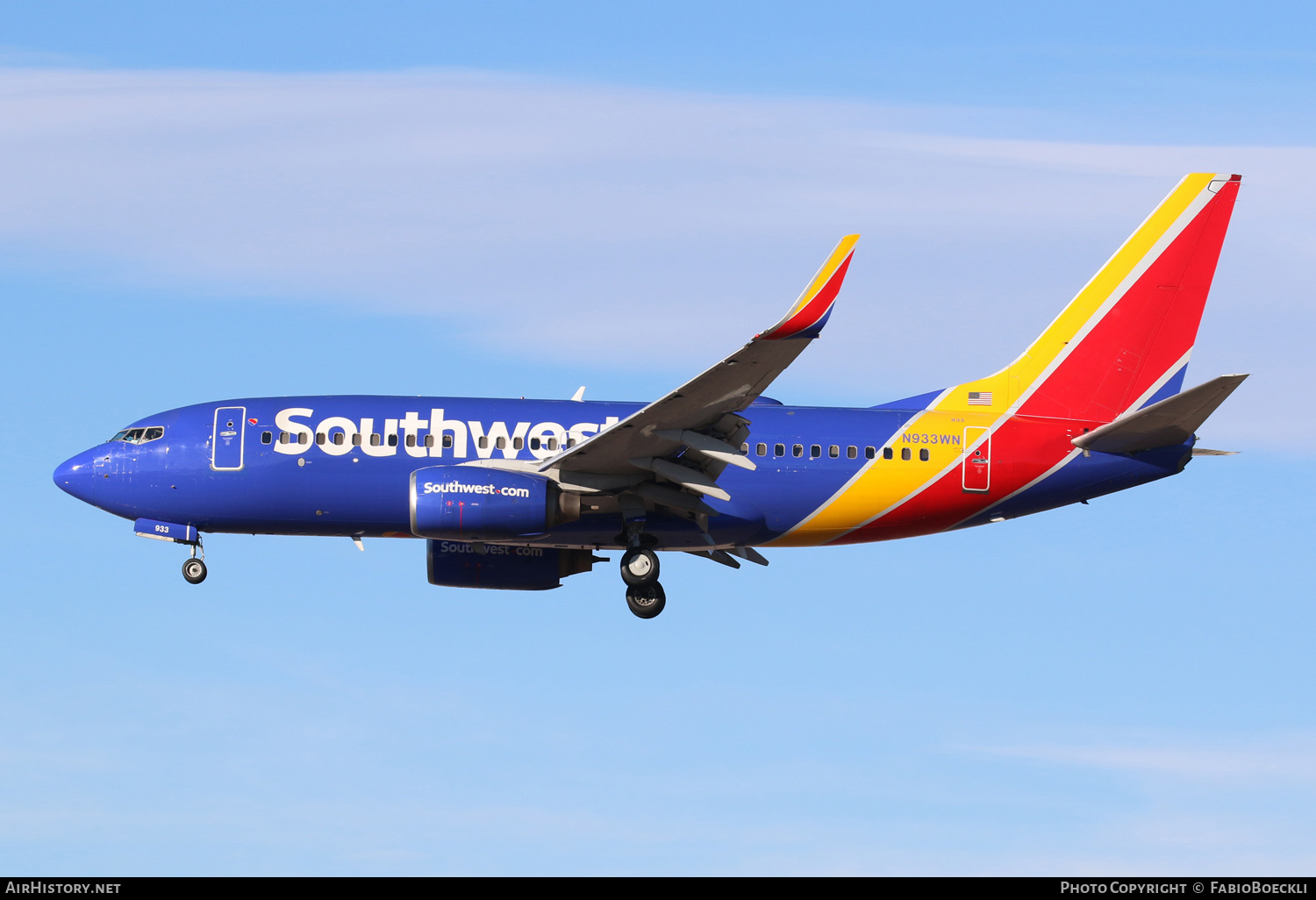 Aircraft Photo of N933WN | Boeing 737-7H4 | Southwest Airlines | AirHistory.net #551328