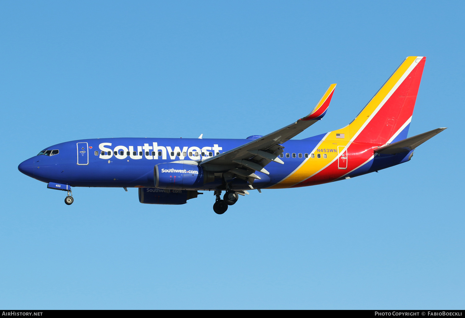 Aircraft Photo of N453WN | Boeing 737-7H4 | Southwest Airlines | AirHistory.net #551349