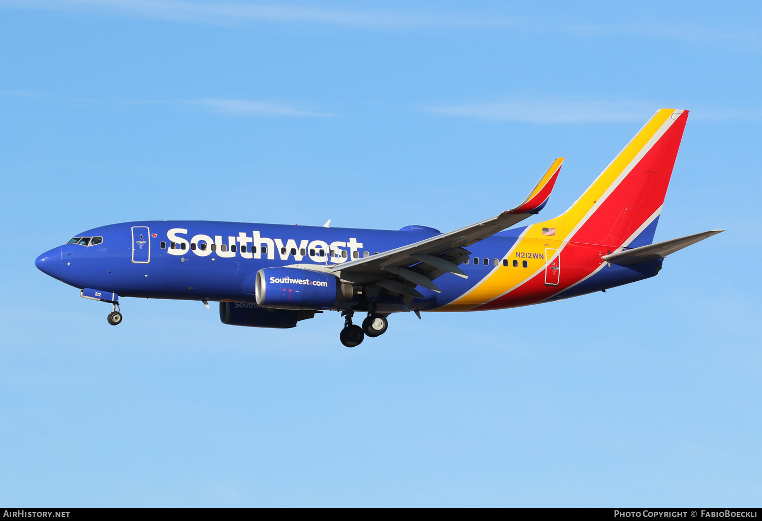 Aircraft Photo of N212WN | Boeing 737-7H4 | Southwest Airlines | AirHistory.net #551376