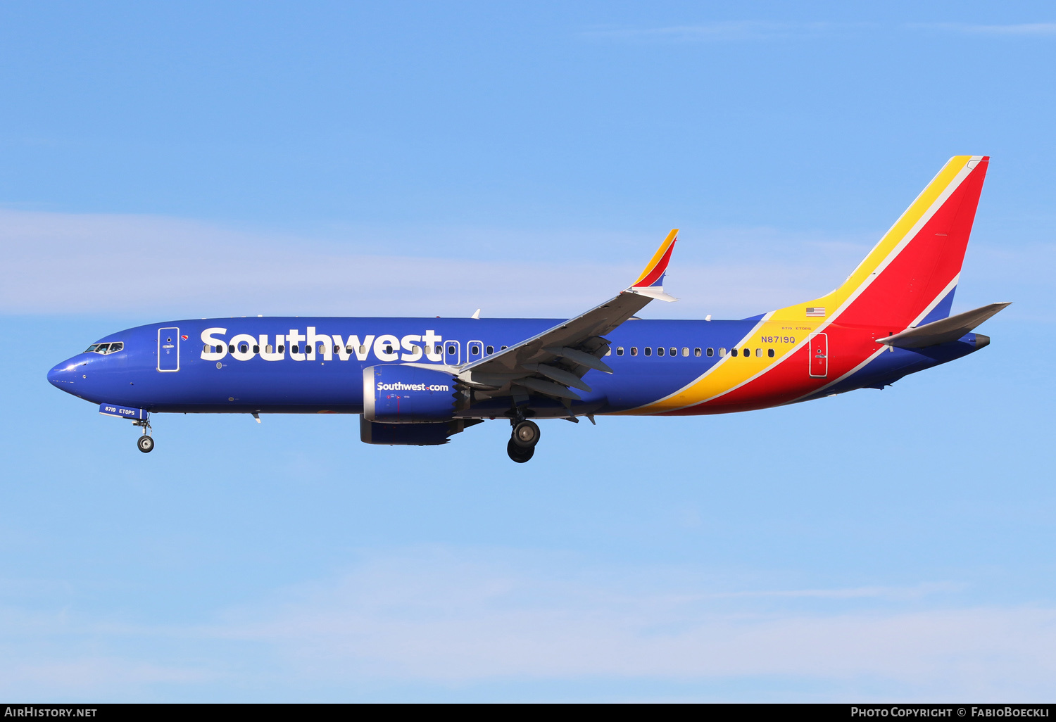 Aircraft Photo of N8719Q | Boeing 737-8 Max 8 | Southwest Airlines | AirHistory.net #551406