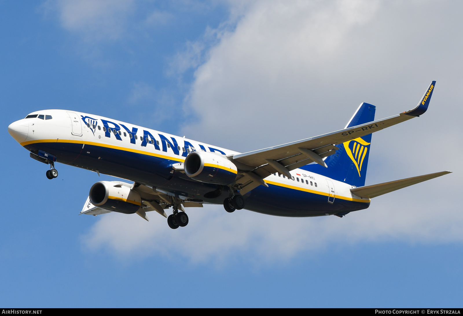 Aircraft Photo of SP-RKI | Boeing 737-800 | Ryanair | AirHistory.net #551428