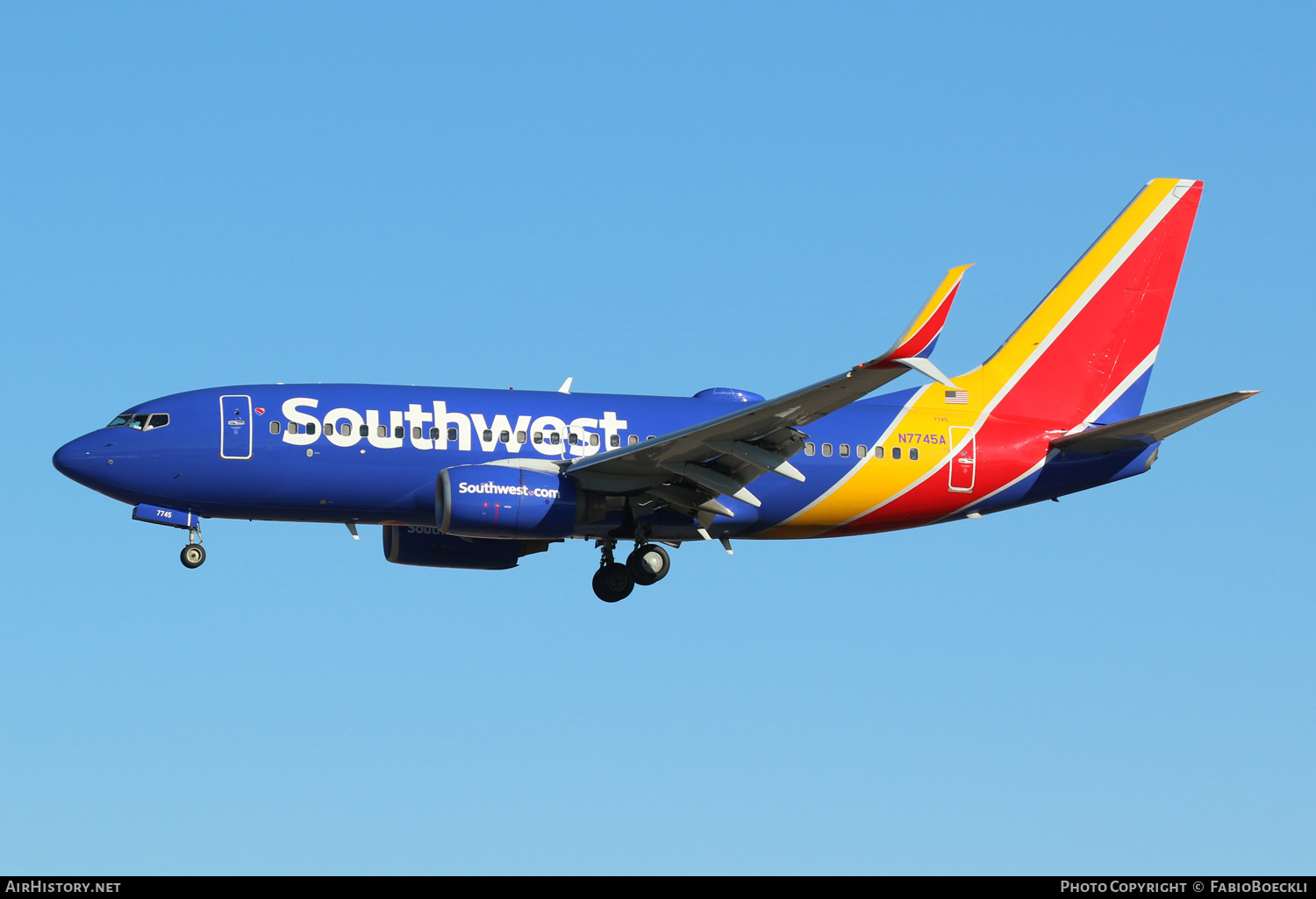 Aircraft Photo of N7745A | Boeing 737-7BD | Southwest Airlines | AirHistory.net #551510