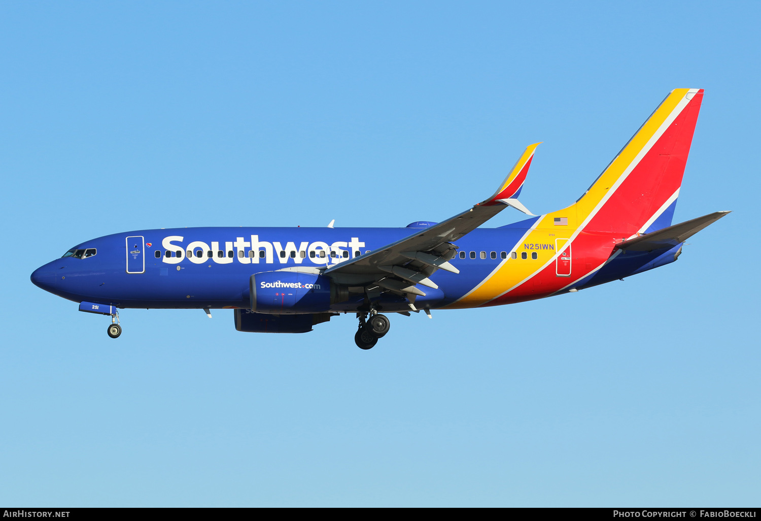 Aircraft Photo of N251WN | Boeing 737-7H4 | Southwest Airlines | AirHistory.net #551516