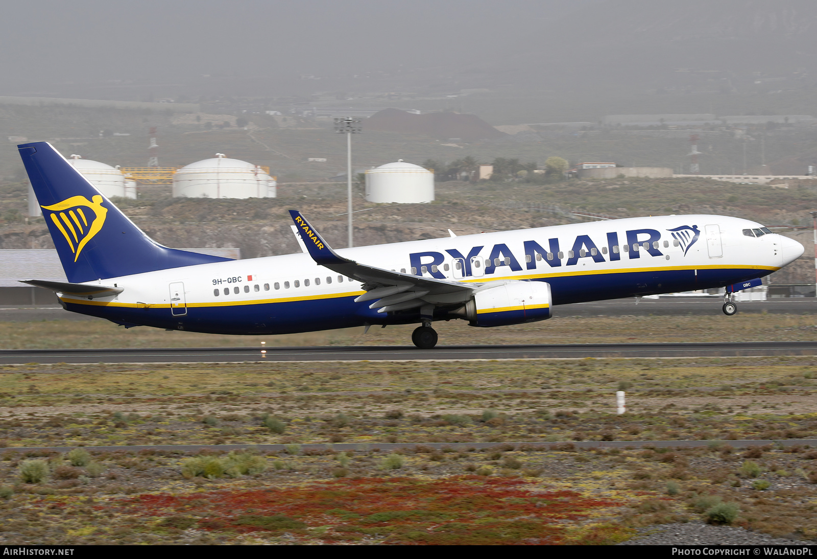 Aircraft Photo of 9H-QBC | Boeing 737-800 | Ryanair | AirHistory.net #551539