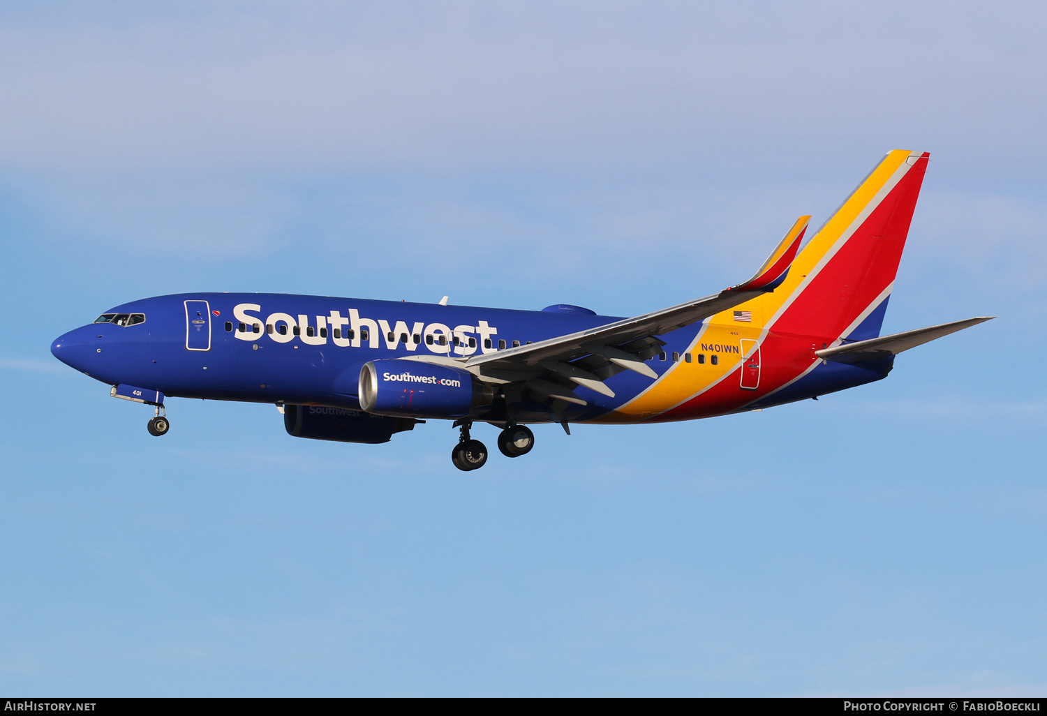 Aircraft Photo of N401WN | Boeing 737-7H4 | Southwest Airlines | AirHistory.net #551570