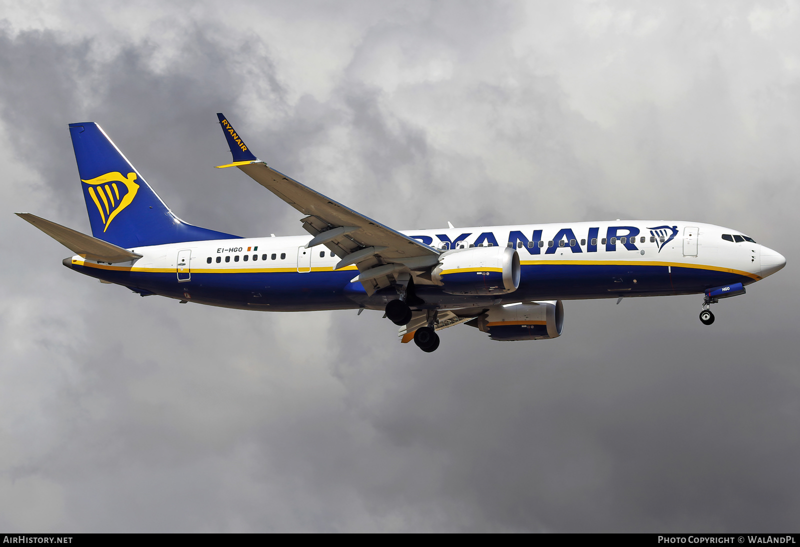 Aircraft Photo of EI-HGO | Boeing 737-8200 Max 200 | Ryanair | AirHistory.net #551616