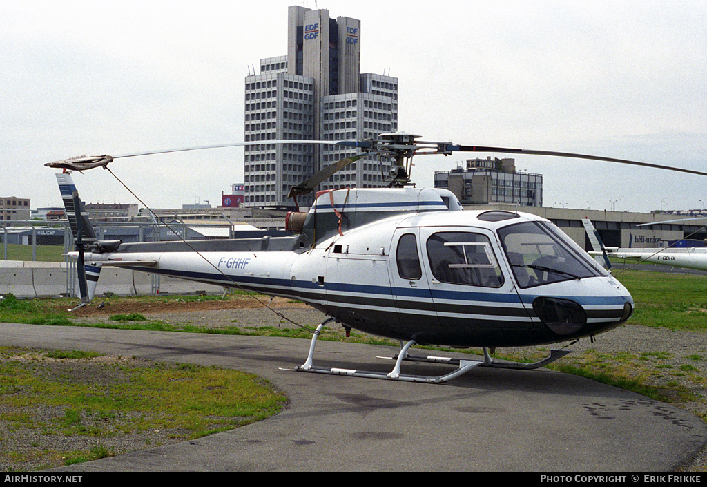 Aircraft Photo of F-GHHF | Aerospatiale AS-350B Ecureuil | AirHistory.net #551622