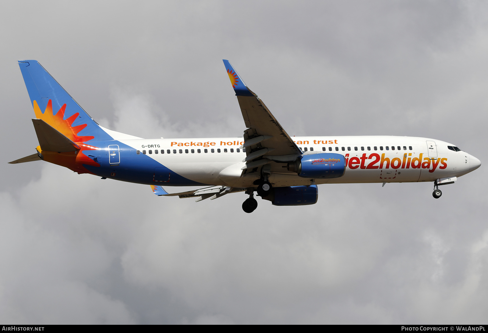 Aircraft Photo of G-DRTG | Boeing 737-8BK | Jet2 Holidays | AirHistory.net #551654