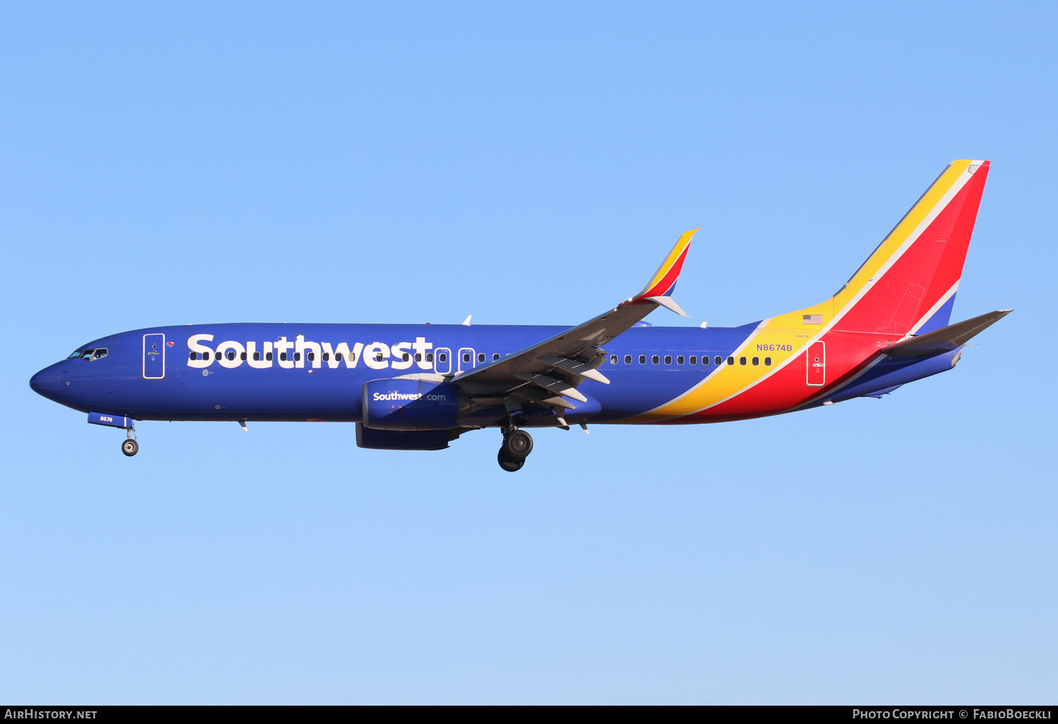Aircraft Photo of N8674B | Boeing 737-8H4 | Southwest Airlines | AirHistory.net #551663