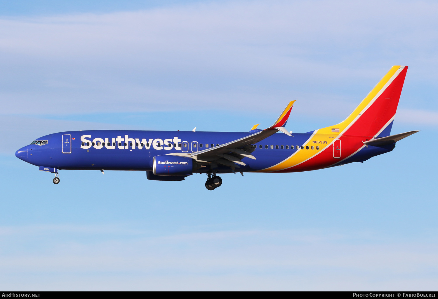 Aircraft Photo of N8539V | Boeing 737-8H4 | Southwest Airlines | AirHistory.net #551700