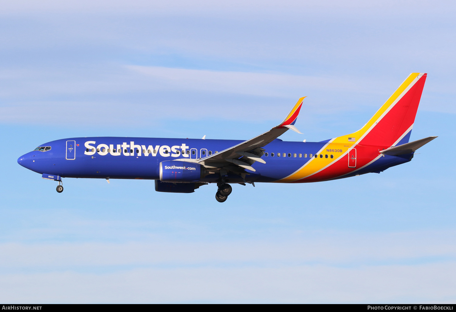 Aircraft Photo of N8630B | Boeing 737-8H4 | Southwest Airlines | AirHistory.net #551710