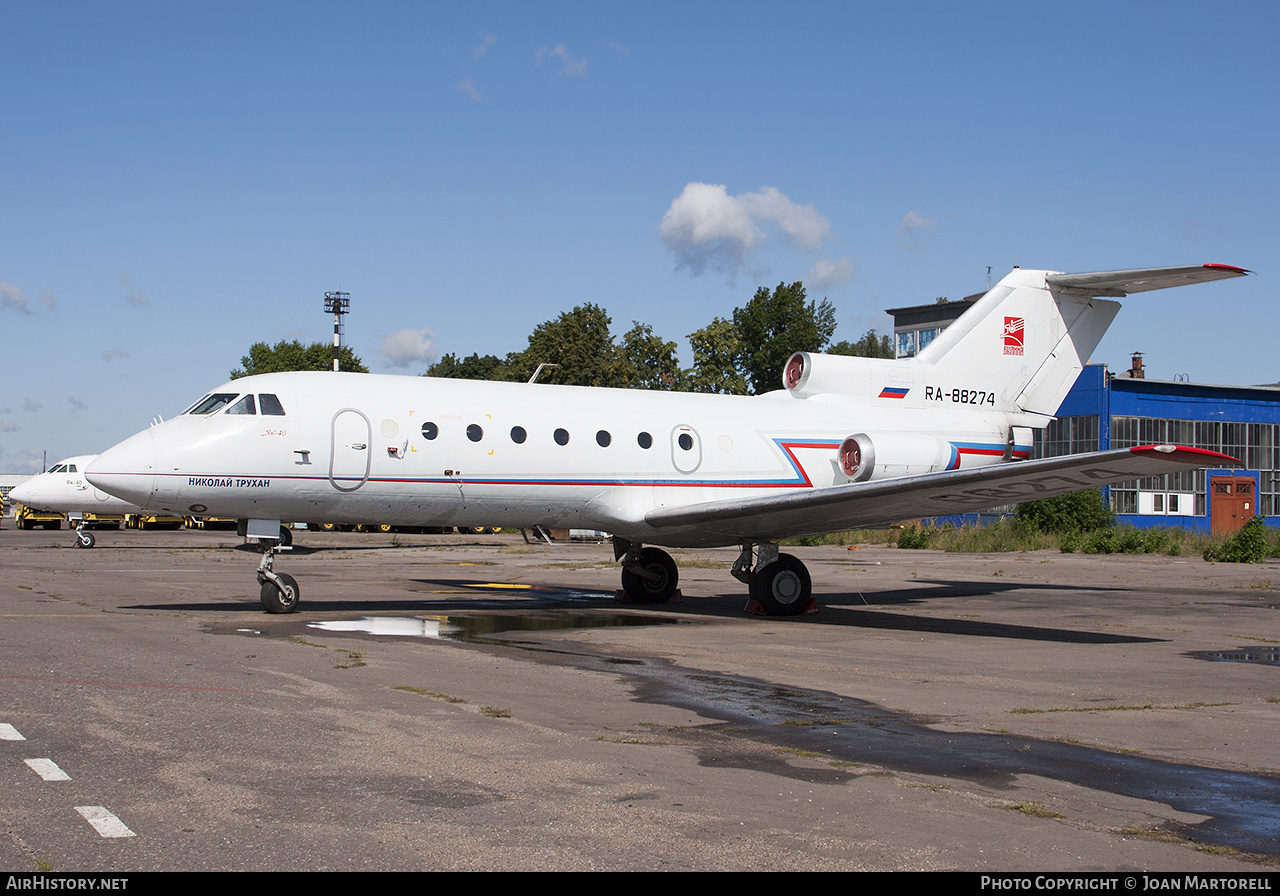 Aircraft Photo of RA-88274 | Yakovlev Yak-40D | Bylina | AirHistory.net #551788