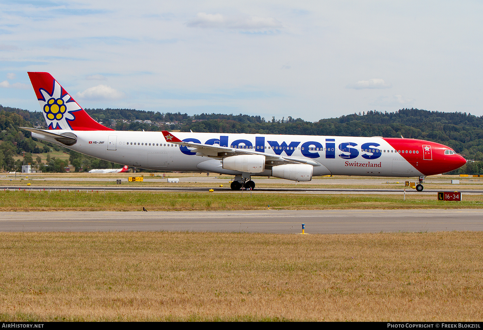 Aircraft Photo of HB-JMF | Airbus A340-313E | Edelweiss Air | AirHistory.net #551839