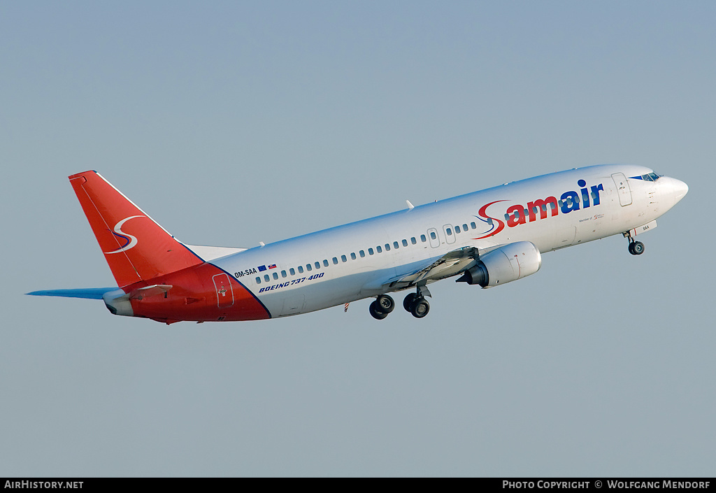 Aircraft Photo of OM-SAA | Boeing 737-476 | Samair | AirHistory.net #551875