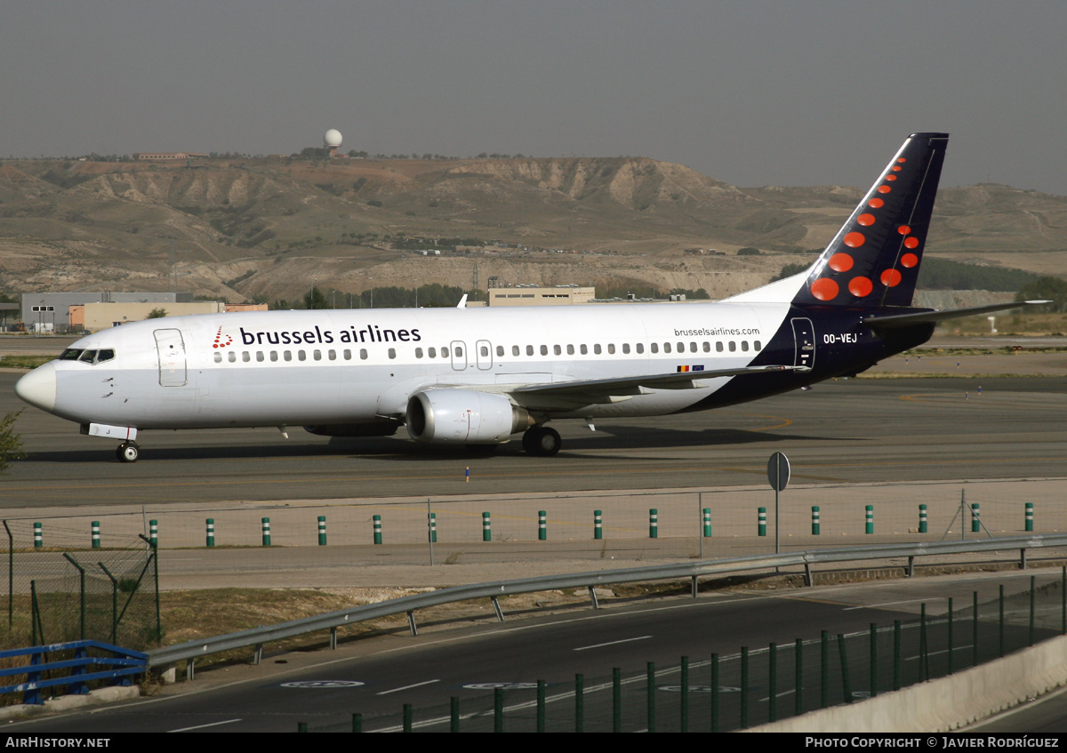 Aircraft Photo of OO-VEJ | Boeing 737-405 | Brussels Airlines | AirHistory.net #551884