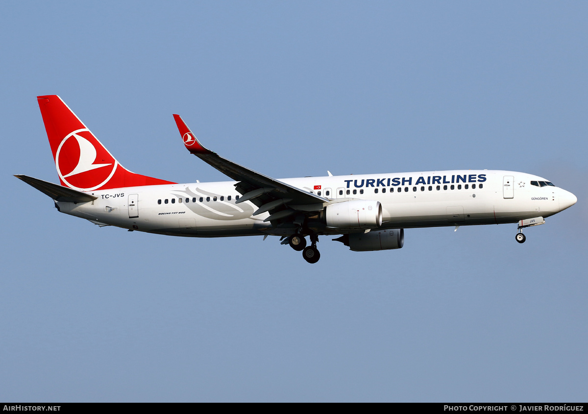 Aircraft Photo of TC-JVS | Boeing 737-8F2 | Turkish Airlines | AirHistory.net #551903